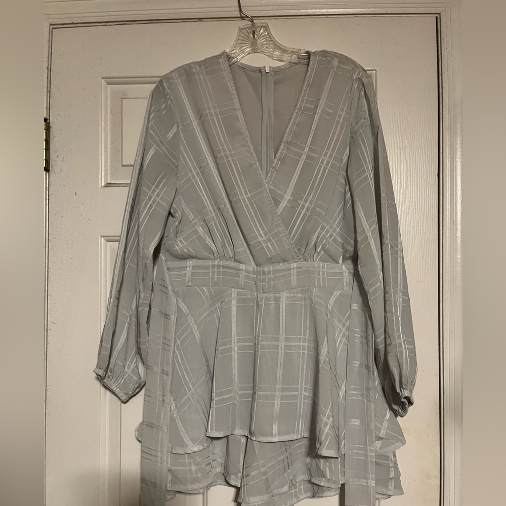 light blue chiffon romper